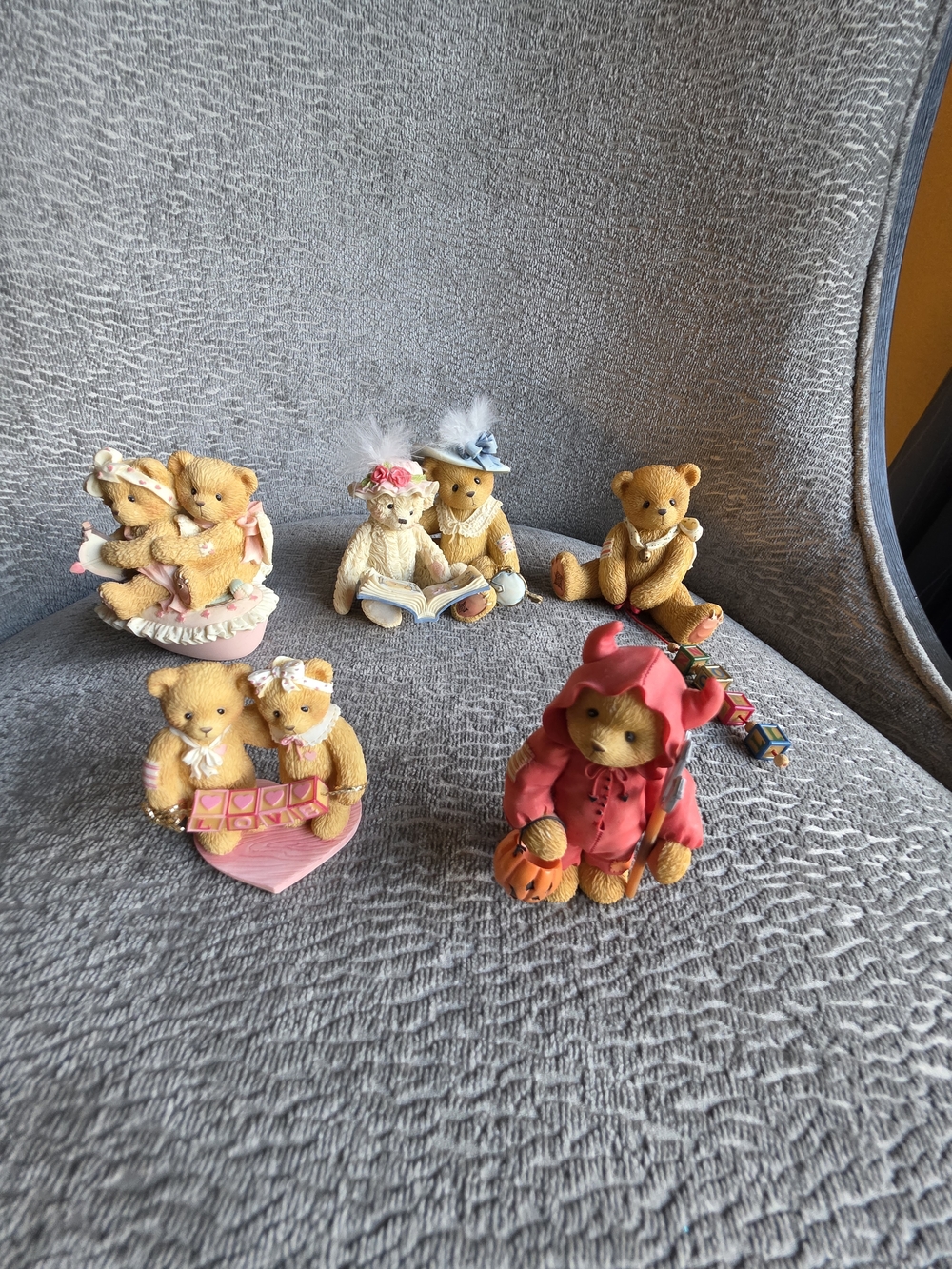 Vintage Cherished Teddies Random Lot Of 5 Valentine's Day Halloween Christmas